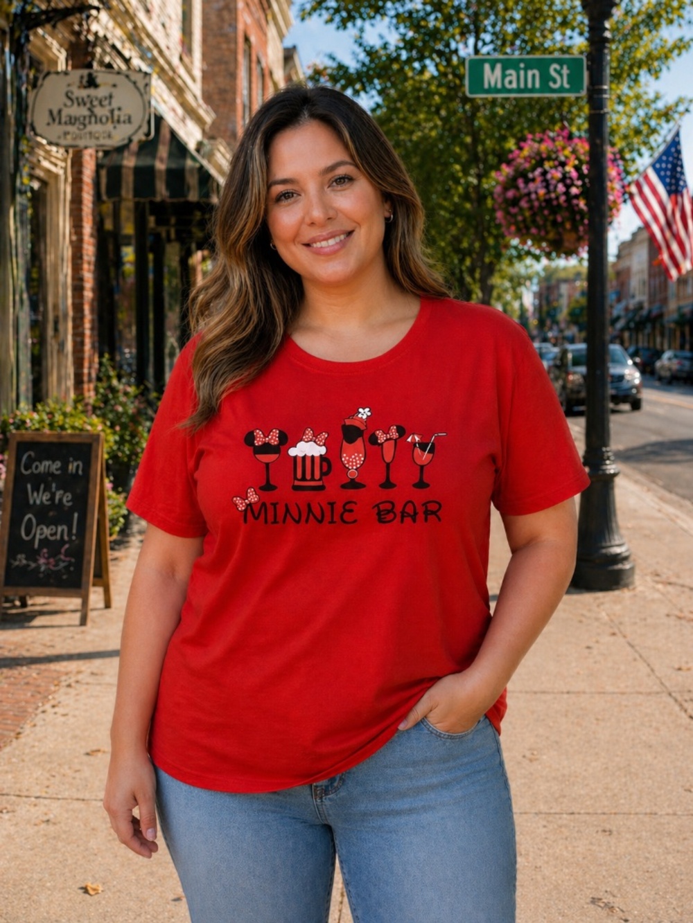 Minnie Bar Tee XL ❤️ Disney Inspired Graphic Shirt Cute Drinks Tee